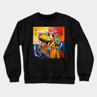 Funny Abstract Dinosaur Crewneck Sweatshirt